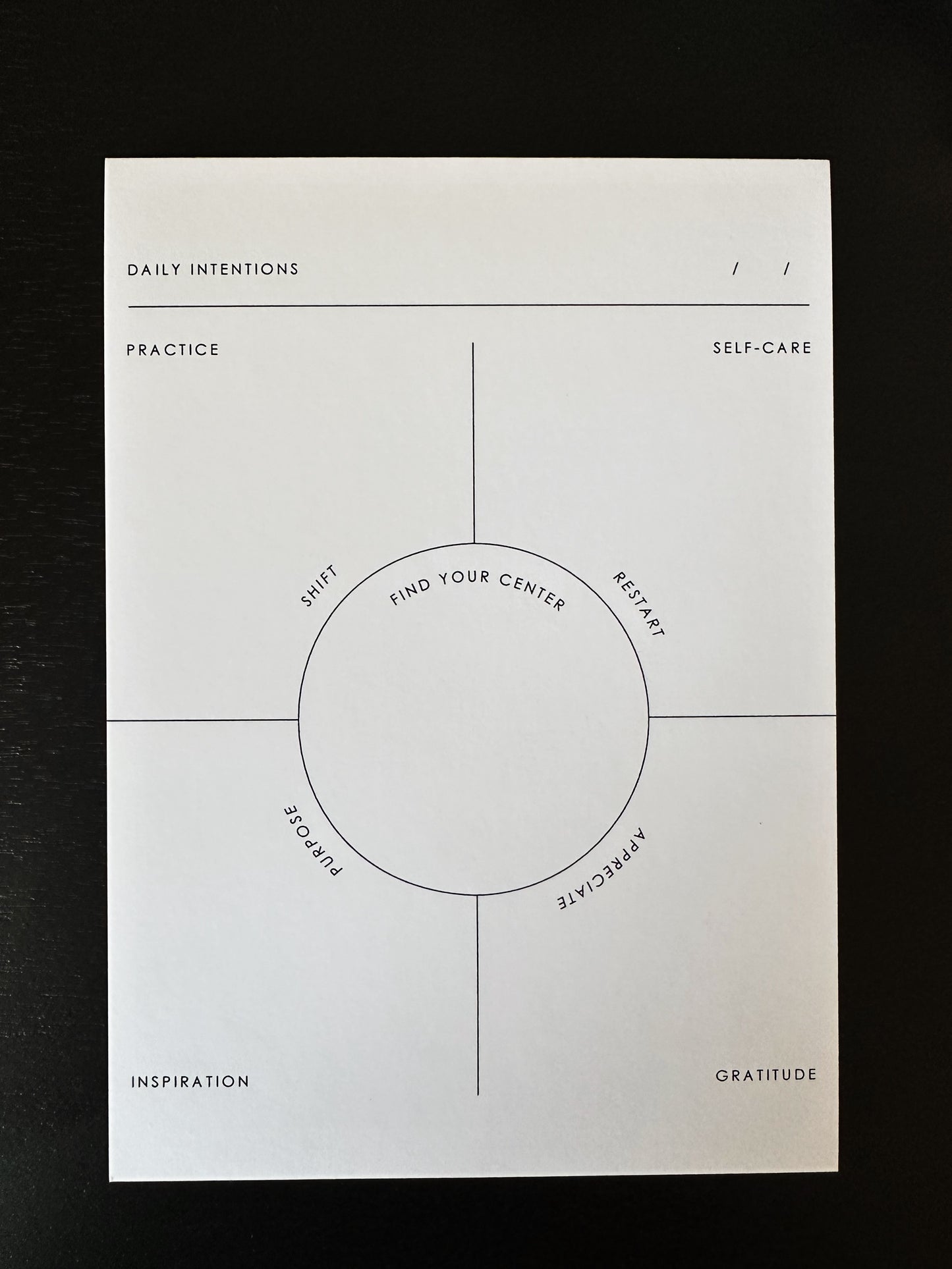 Daily Intention Notepad