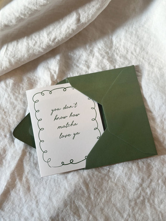 Matcha Love Ya Greeting Card