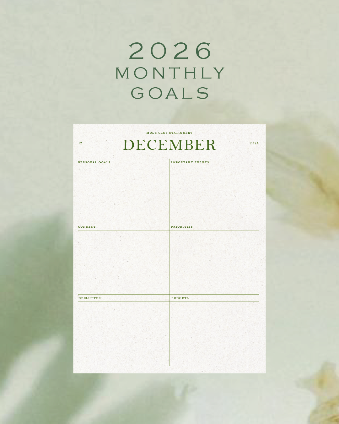 2026 Digital Download Calendar
