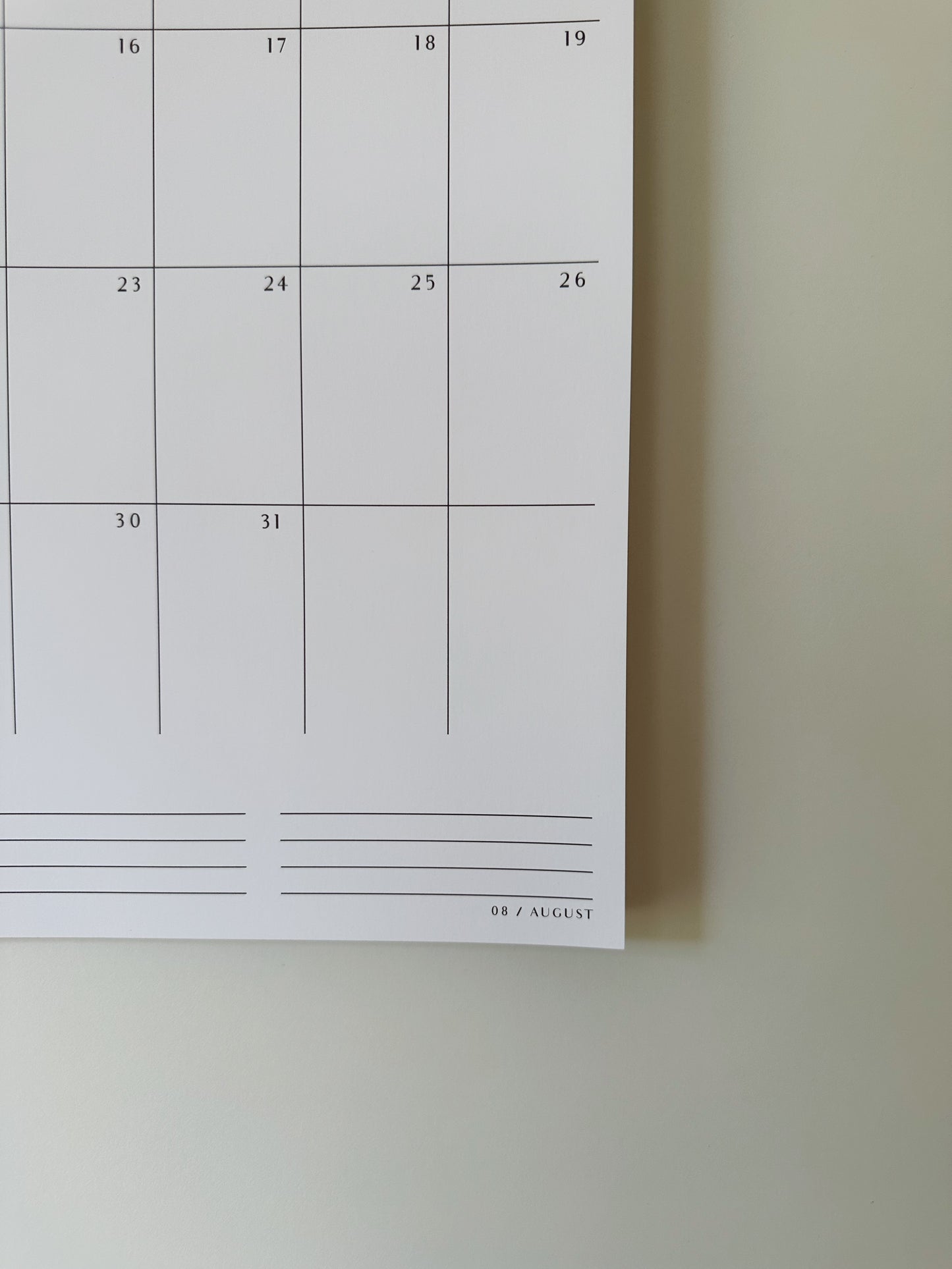 2025 Large Hanging Calendar