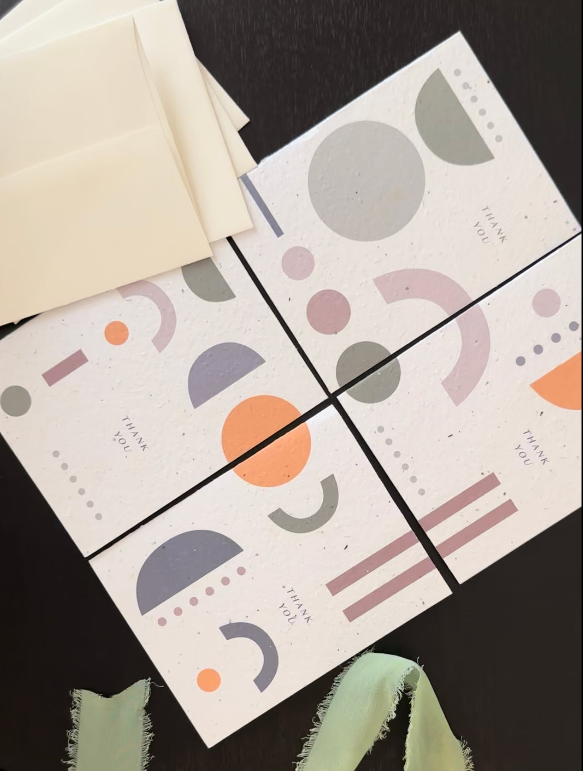 Geometric Thank You Cards