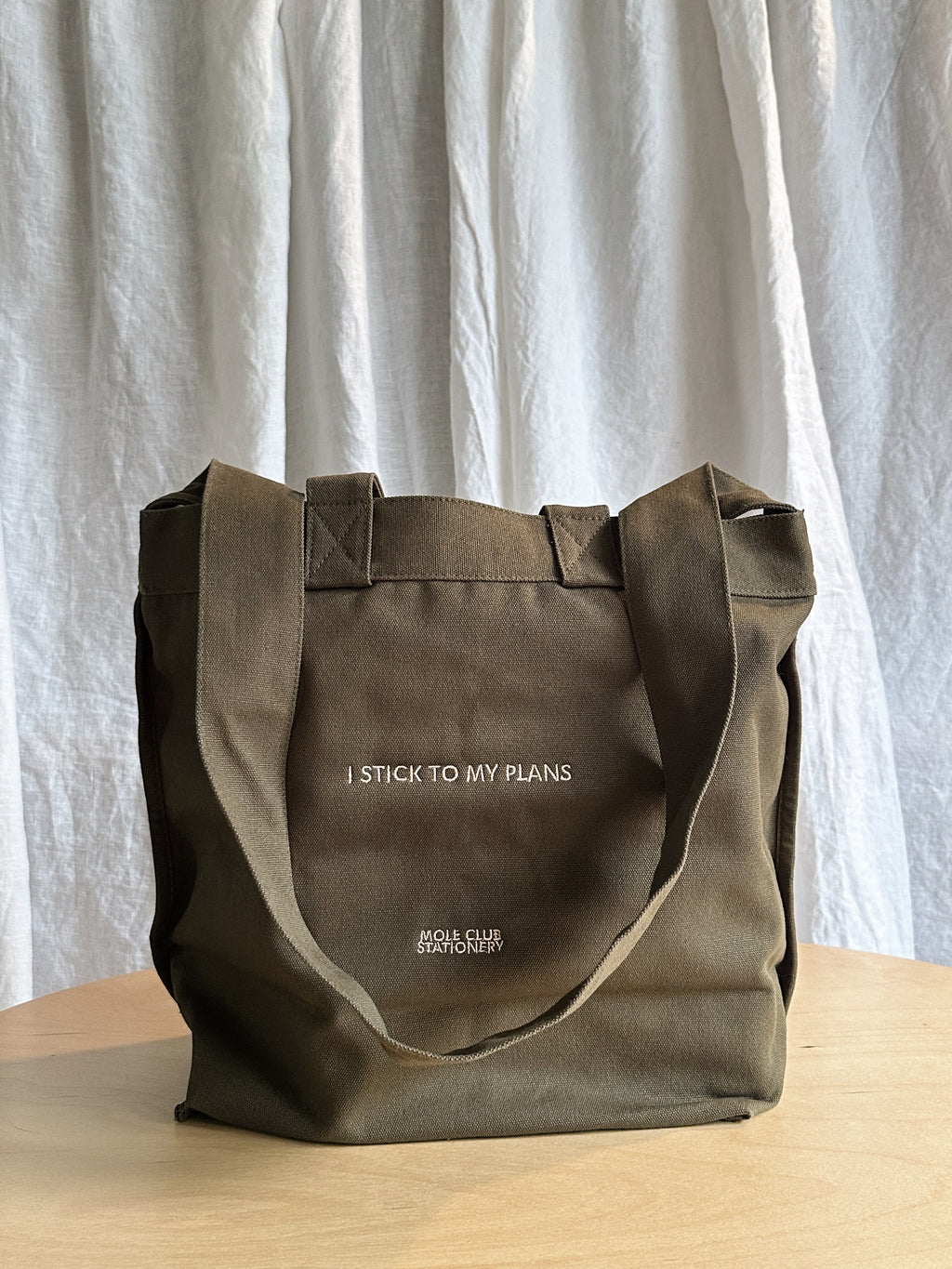 I STICK TO MY PLANS BAG