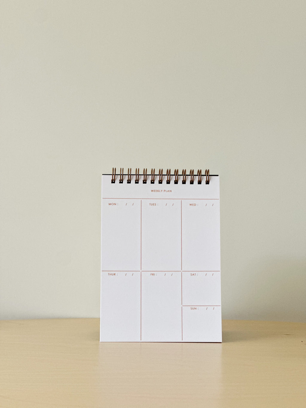 Undated Green Water Color Weekly Planner