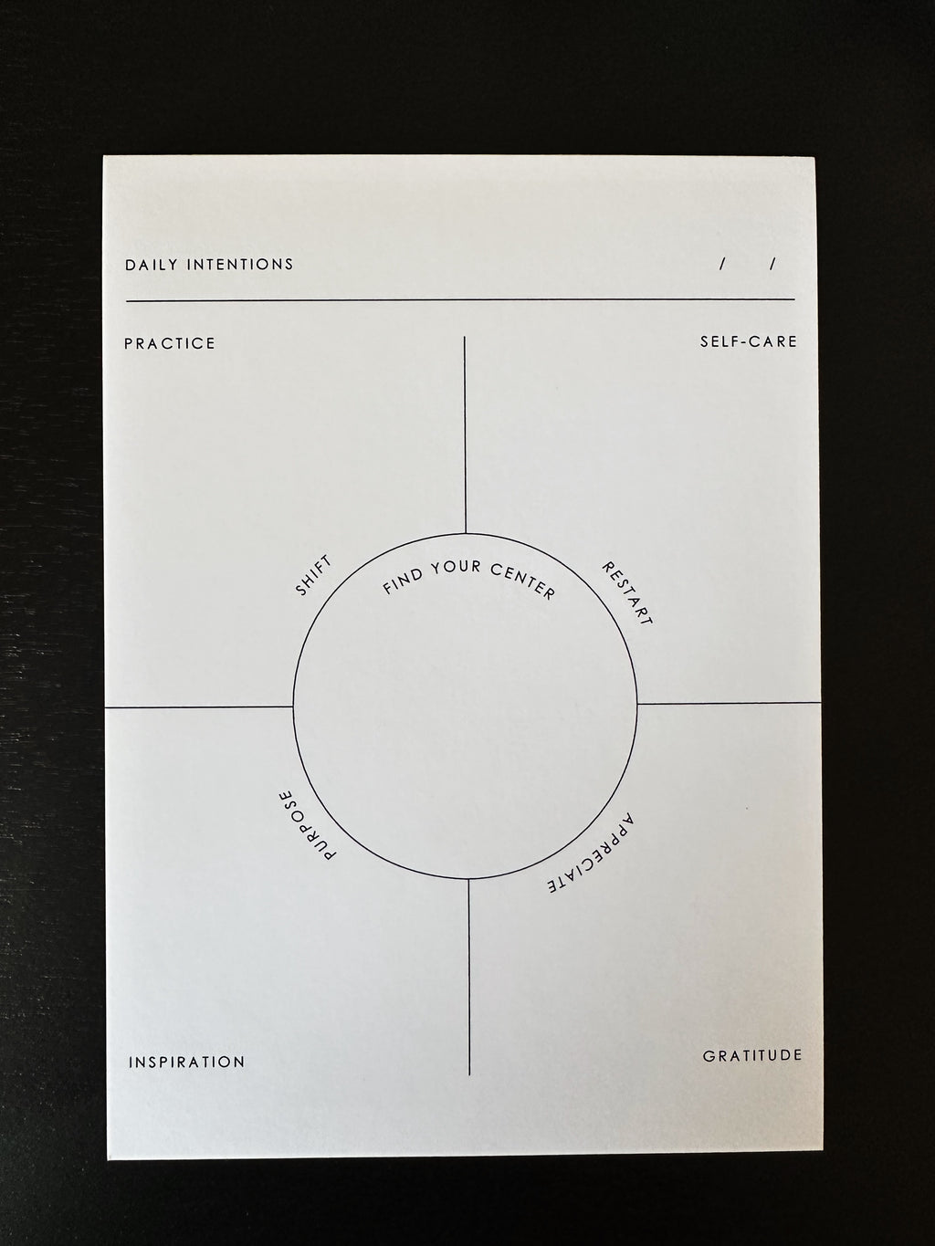 Daily Intention Notepad