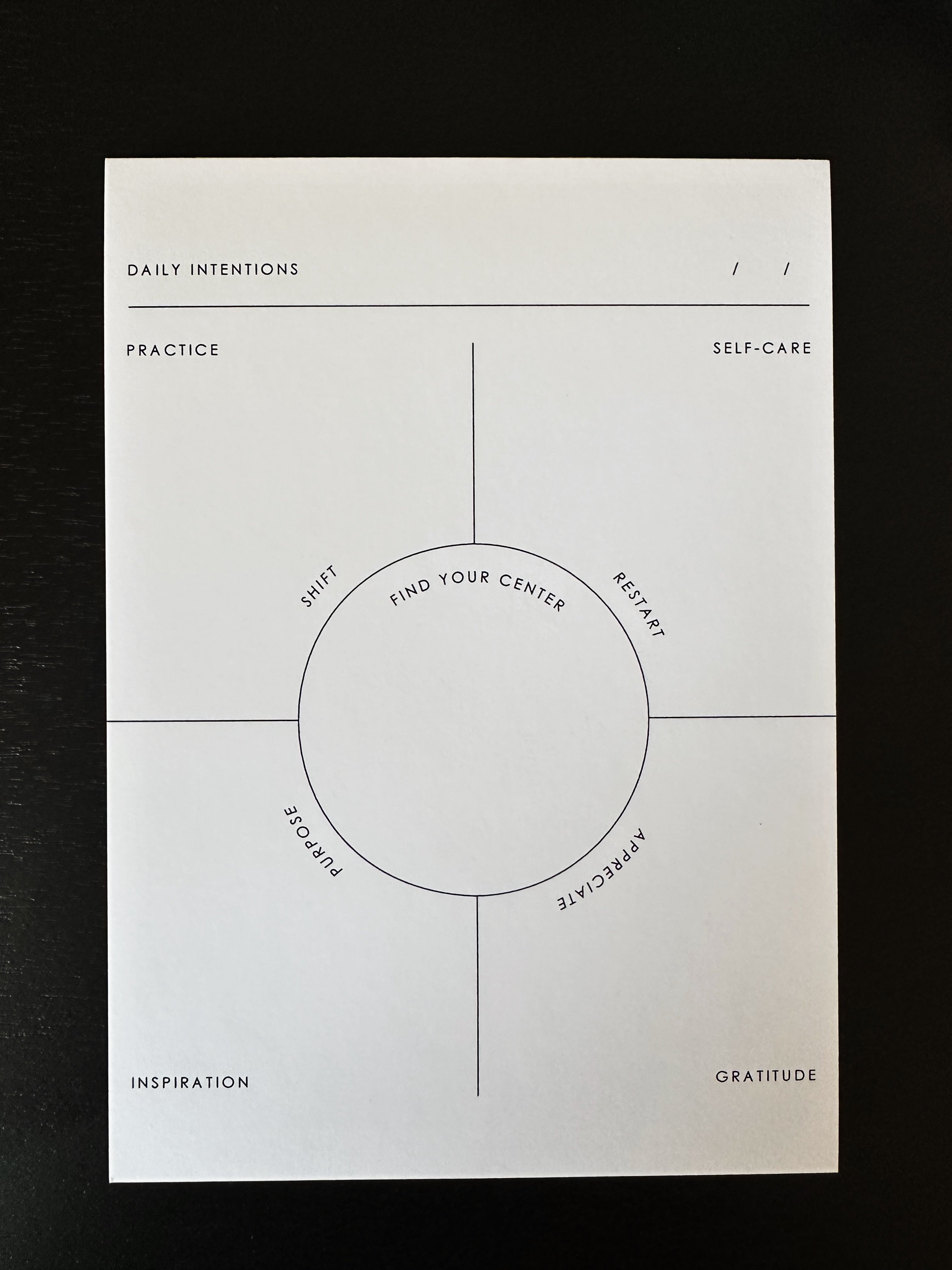 Daily Intention Notepad