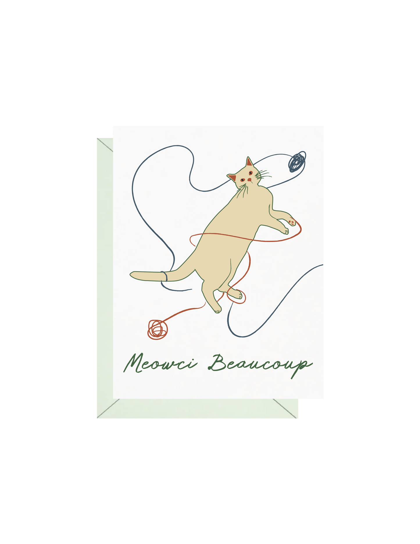 Meowci Beaucoup Greeting Card