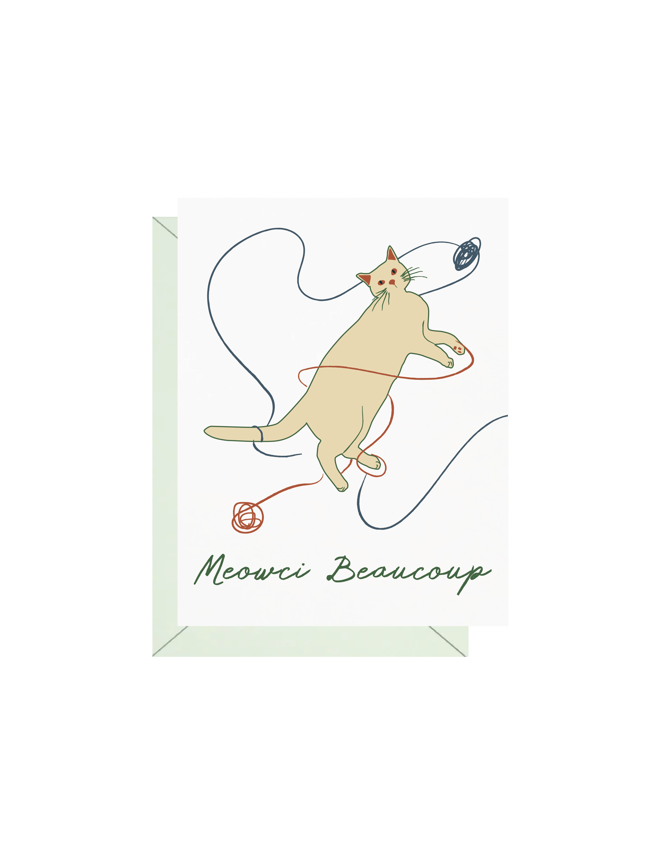 Meowci Beaucoup Greeting Card