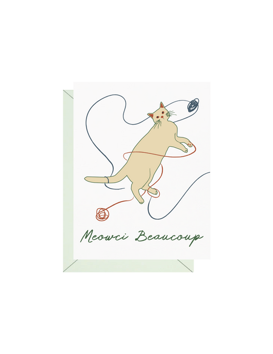 Meowci Beaucoup Greeting Card
