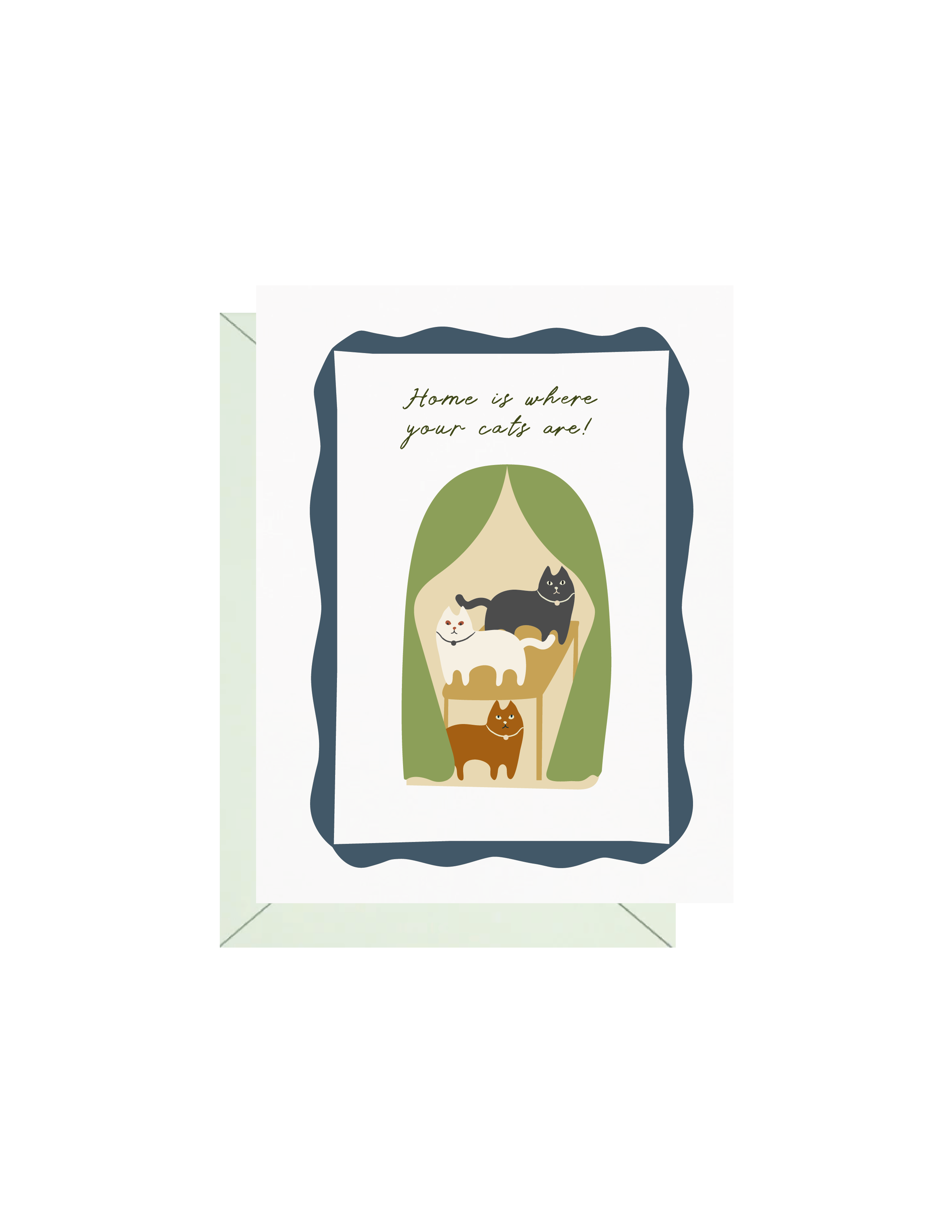 Home Is Where Your Cats Are Greeting Card