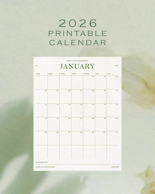 2026 Digital Download Calendar