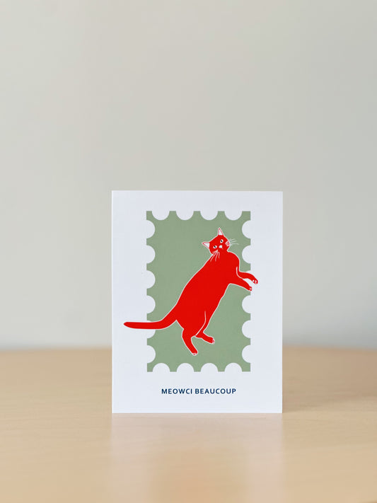Meowci Beaucoup Greeting Card