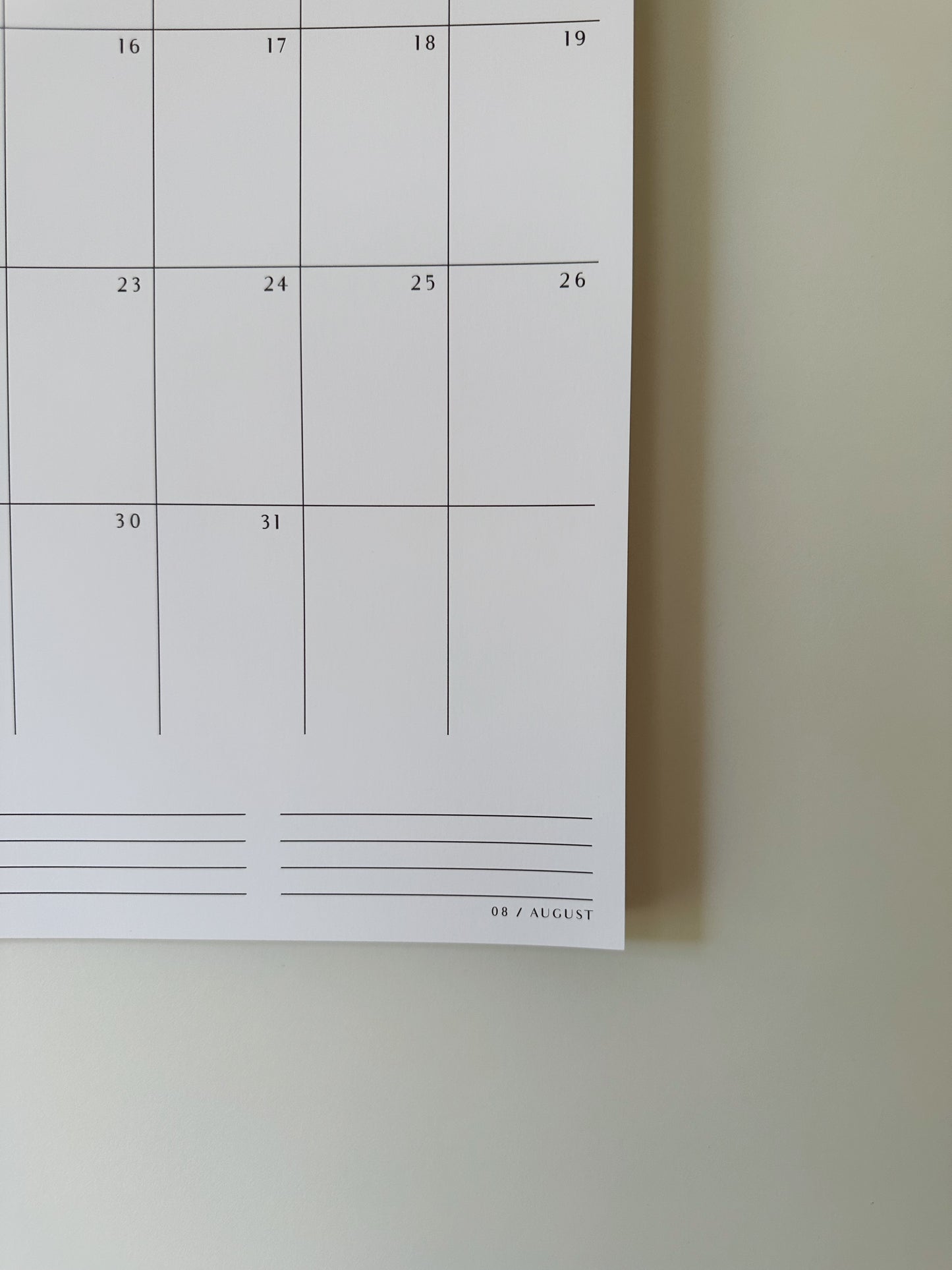 2024 - 2025 Large Hanging Calendar