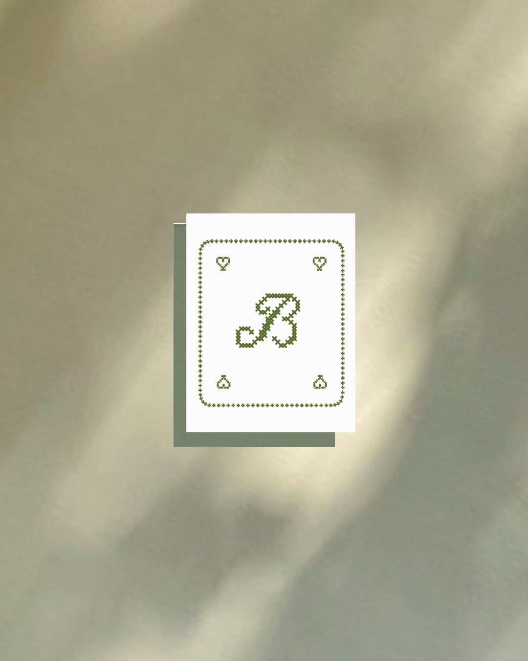 Letter Cross Stitch Greeting Cards