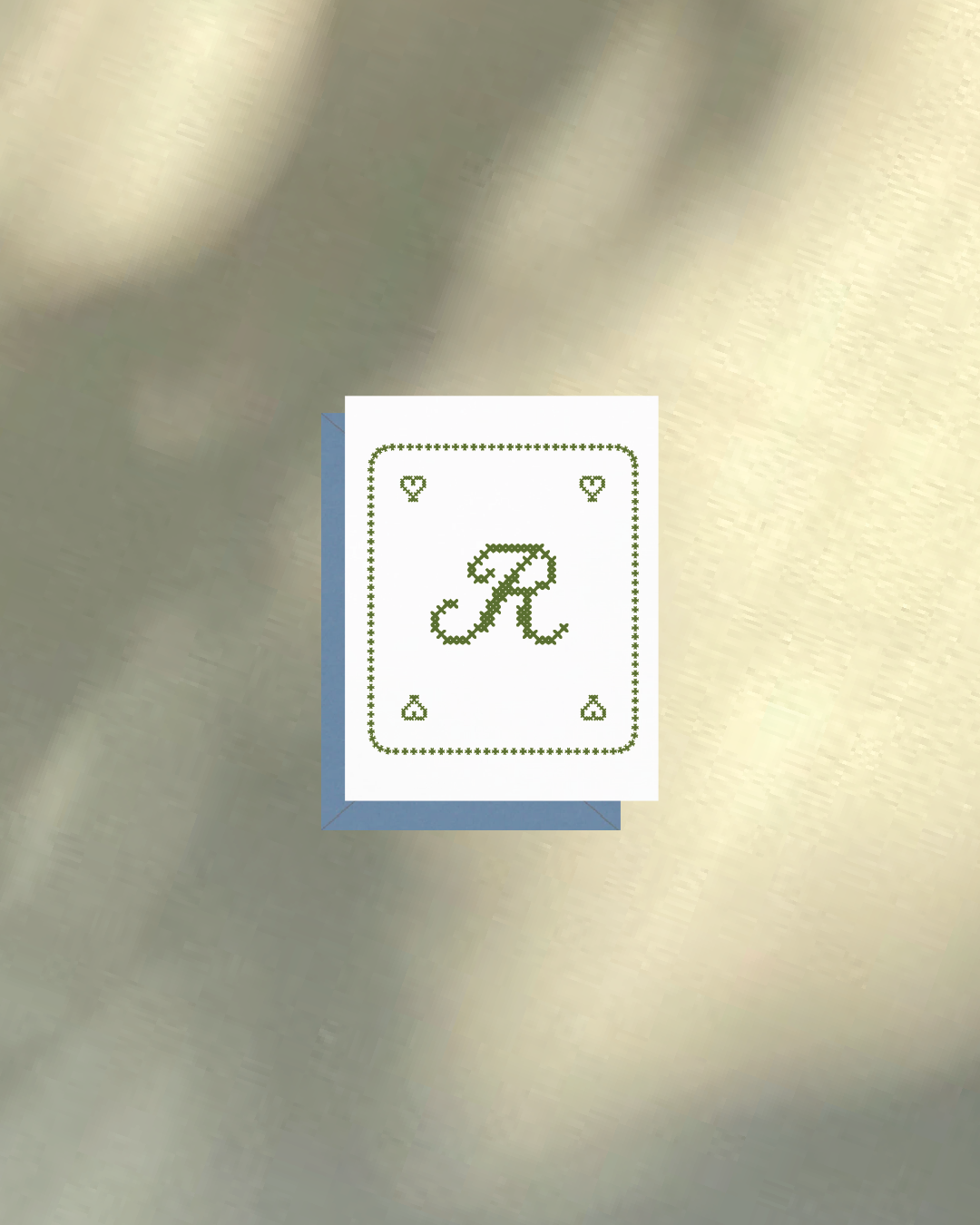 Letter Cross Stitch Greeting Cards