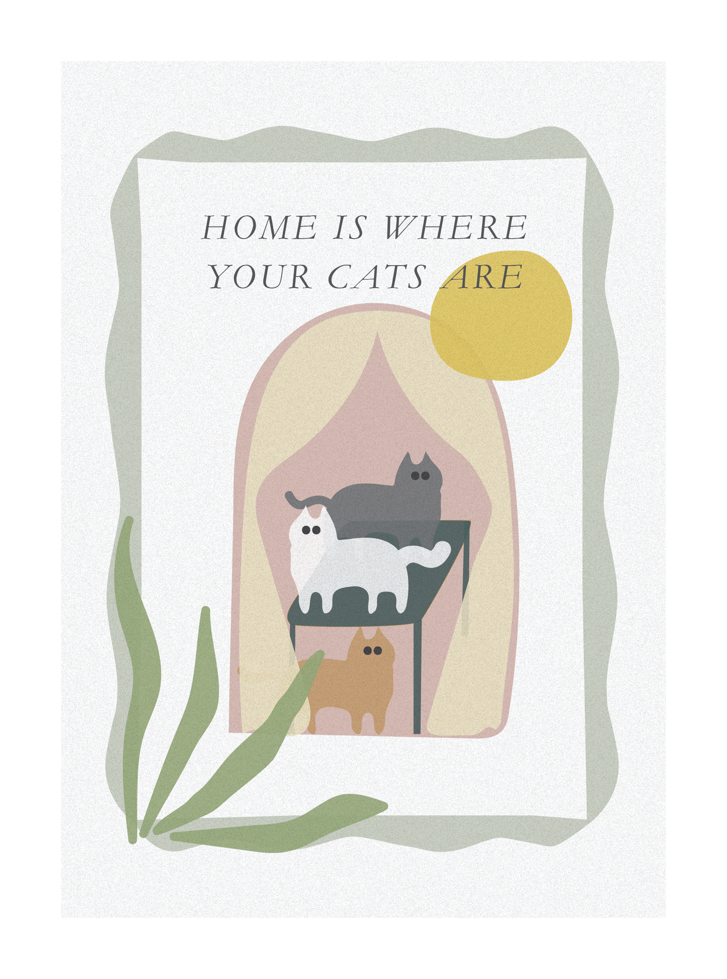 Home Is Where Your Cats Are Greeting Card